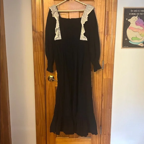 Pansy garden made by pansy ophelia dress black velvet lace NWT uk 12 us 8 - Picture 13 of 14